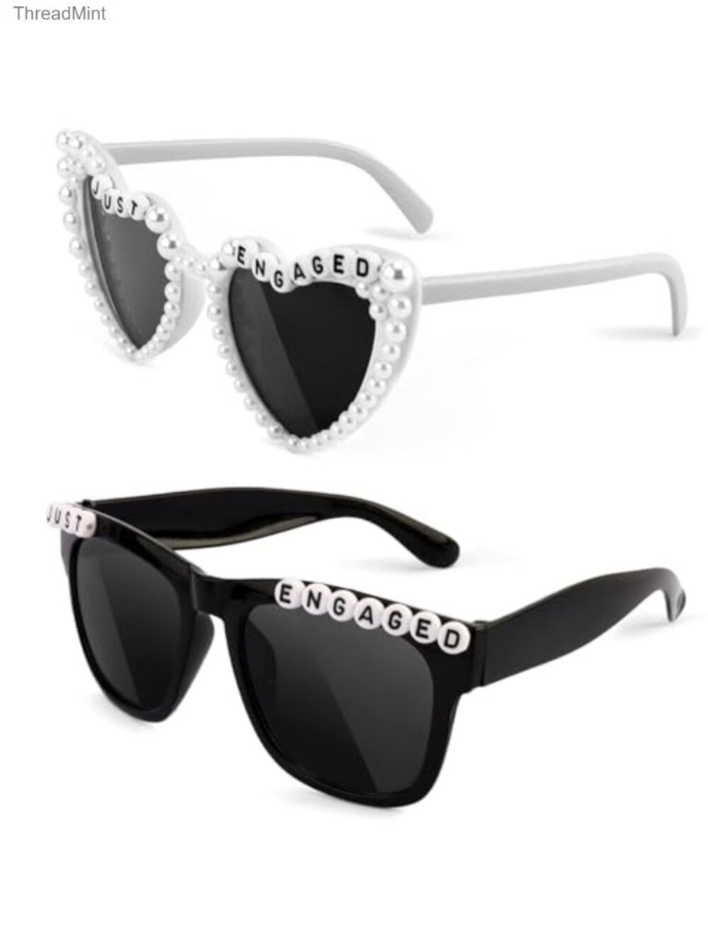 Just Engaged Sunglasses Engagement Party Photo Prop Adult One Size 2 Piece Set